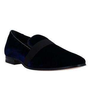 Tod's Men's Blue Velvet Loafers